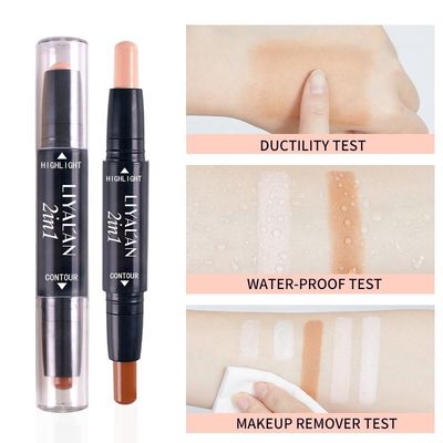 Qualität  Double End 3D Waterproof Custom Makeup Face Highlight Shadow Cream Contour Long Lasting Stick usine